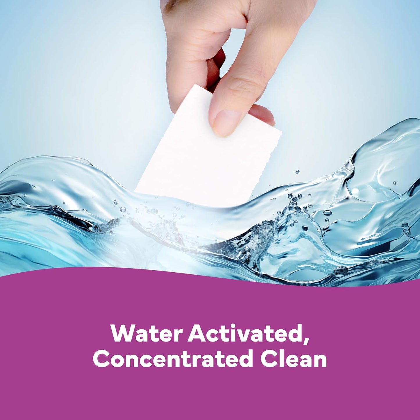 Tru Earth Compact Dry Laundry Detergent - Up to 64 Loads (32 Sheets) - Paraben-Free - Original Eco-Strip Liquidless Detergent, Travel Sheets - Lilac Breeze | Packaging May Vary