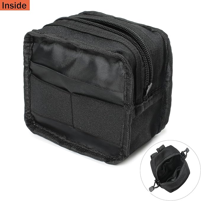 2 Pack Mini Tactical Molle Compact Ammo Pouch - General Purpose Admin Pouches Small Admin Molle Pouches EDC Tool Utility Multi-Purpose Waist Belt Pouch