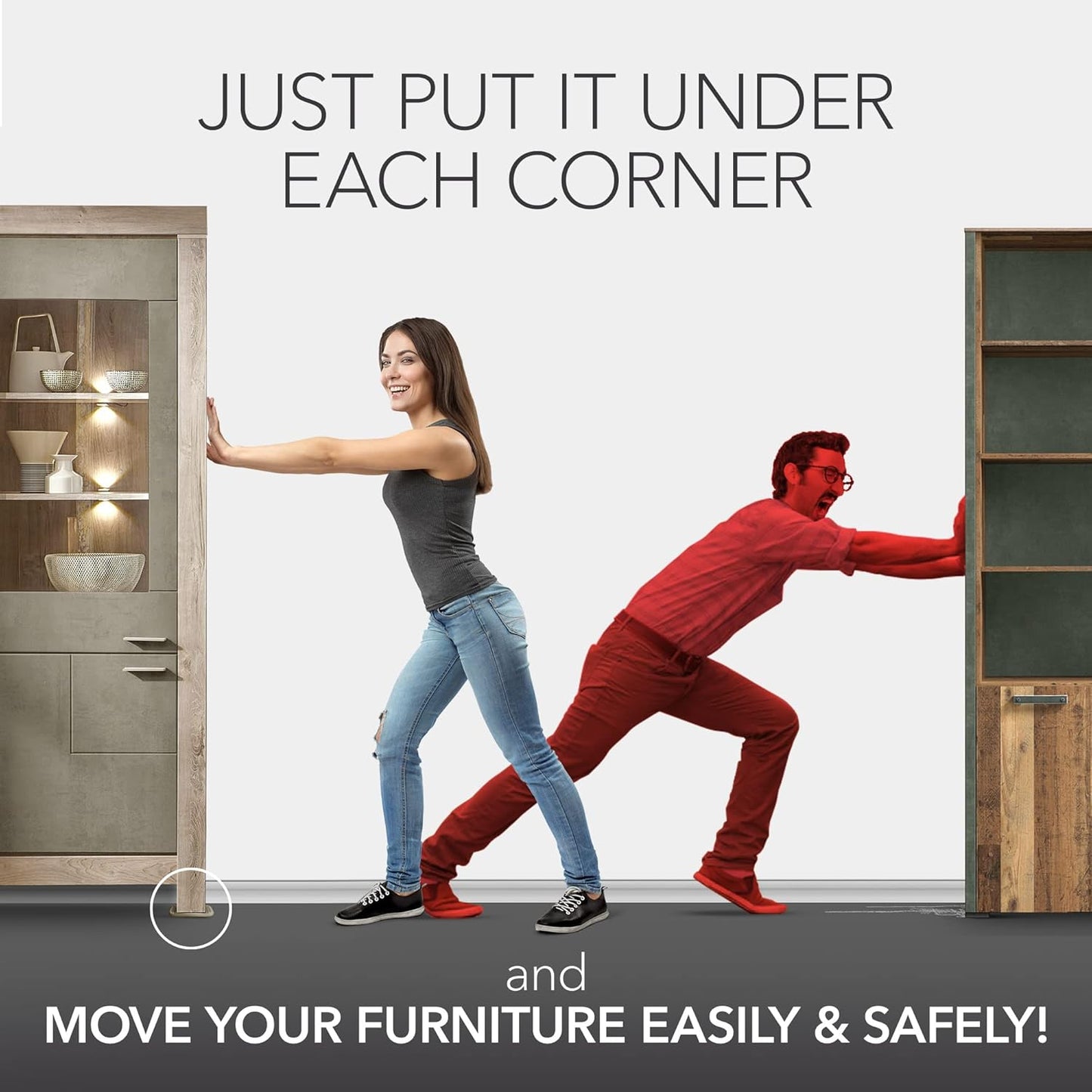 Furniture Sliders for Hardwood Floors X-Protector 12 PCS - 2” Furniture Floor Protectors – Beige Furniture Coasters – Carpeted Pads – Moving Furniture Pads Sliders!