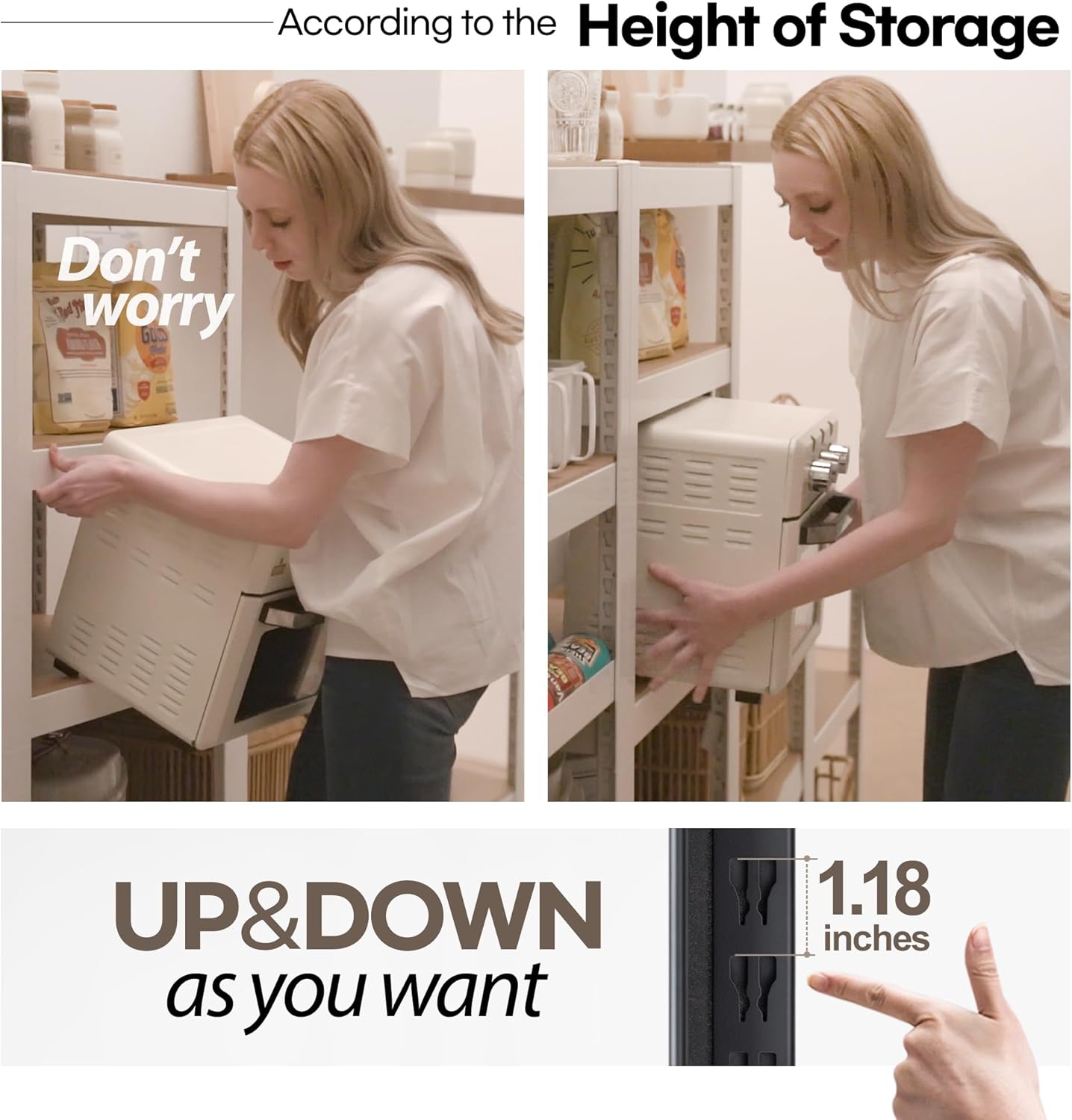 HOMEDANT House Black 5-Tier Laminated Metal Shelving Unit Adjustable Storage Utility Rack Heavy Duty Shelves Organization Shelf Kitchen Garage Pantry Closet 4Pack