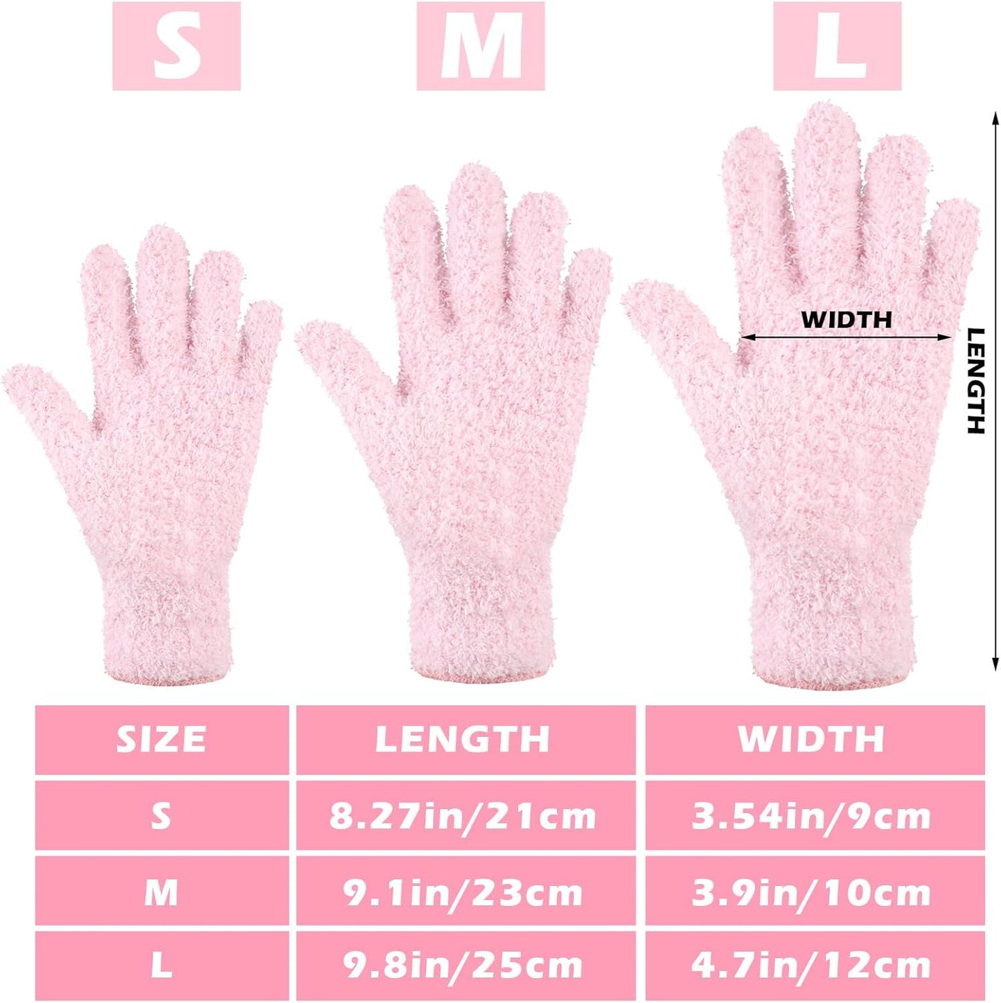 Patelai 3 Pairs Microfiber Plant Dusting Gloves Leaf Cleaning Gloves for Indoor Plants, Blinds, Furniture, House(Medium,Green Yellow, Water Blue, Pink)