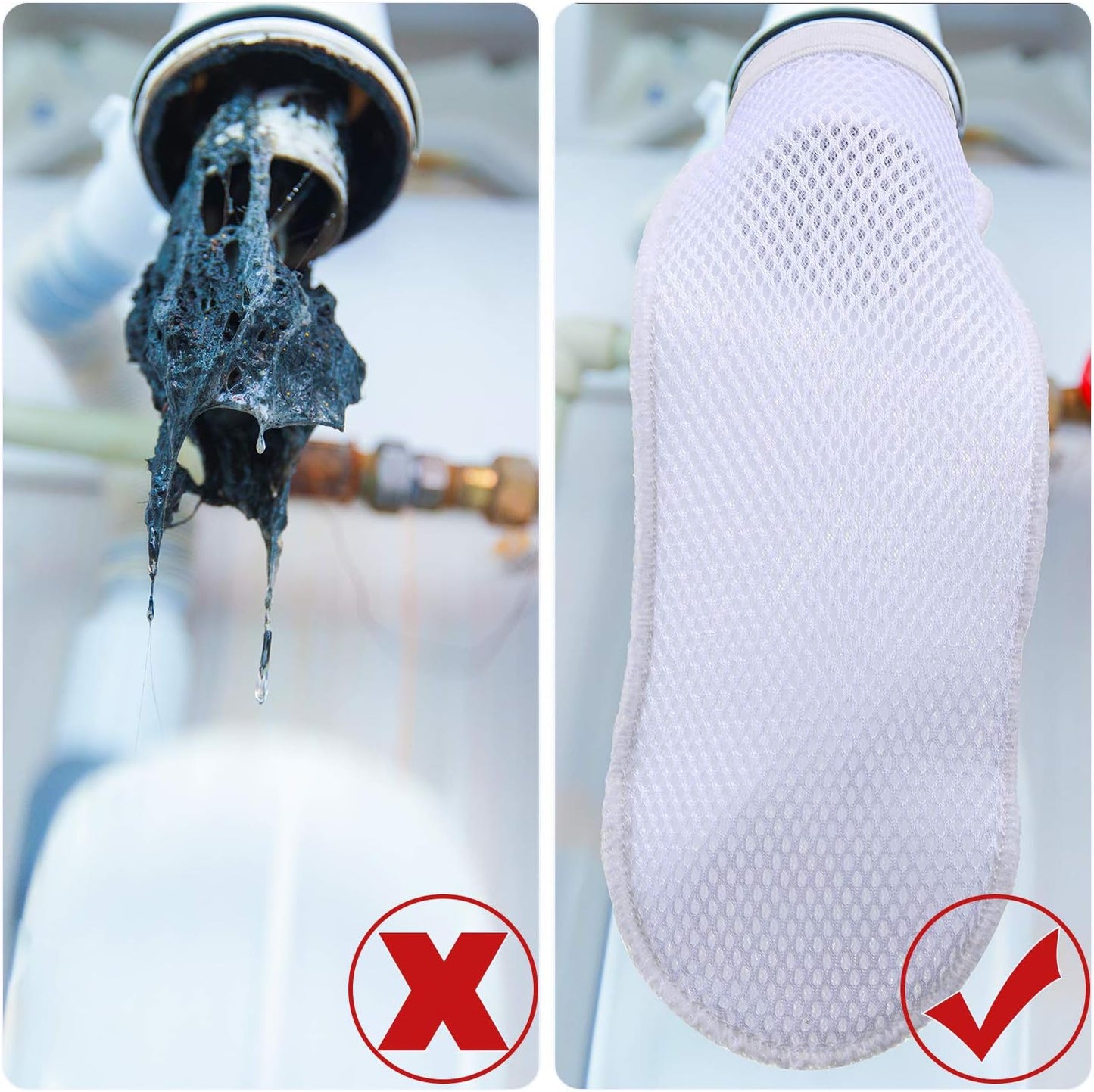 Boao 5 Pieces Nylon Lint Traps for Washing Machine Discharge Hose Lint Traps Nylon Mesh Catcher for Washing Machine Drain Systems Cleaning Tools