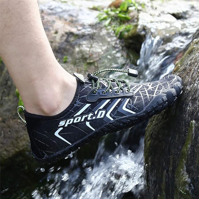 UBFEN Water Shoes Aqua Swim Shoes Mens Womens Beach Sports Quick Dry Barefoot for Boating Fishing Diving Surfing