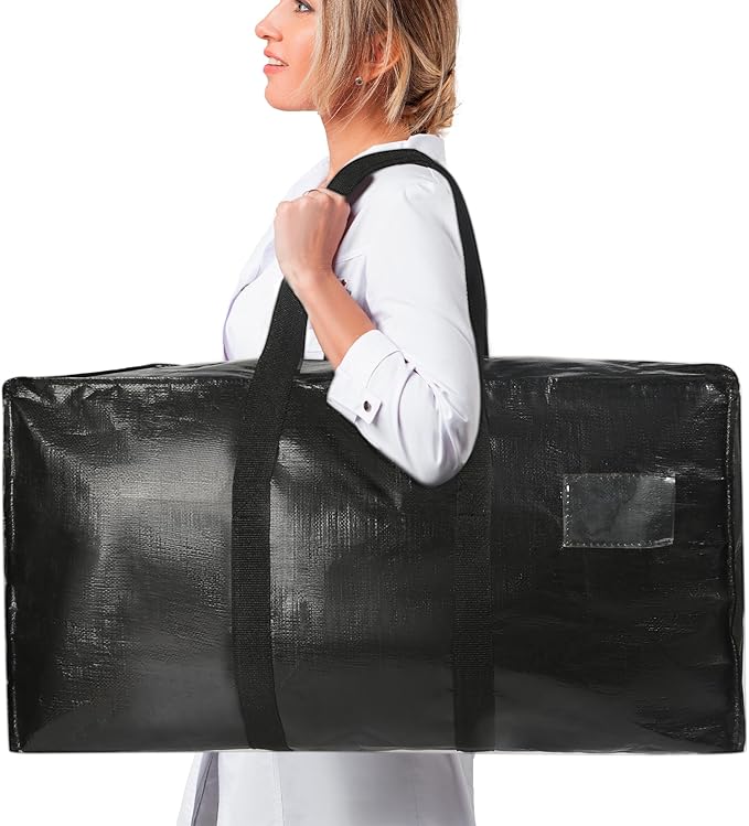 Heavy Duty Extra Large Moving Bags,69 Gallon Jumbo Packing Bags,Huge Moving Storage Bags with Strong Zippers & Carrying Handles,Reusable Big Moving Storage Bags for College Dorm Travel 1Pack
