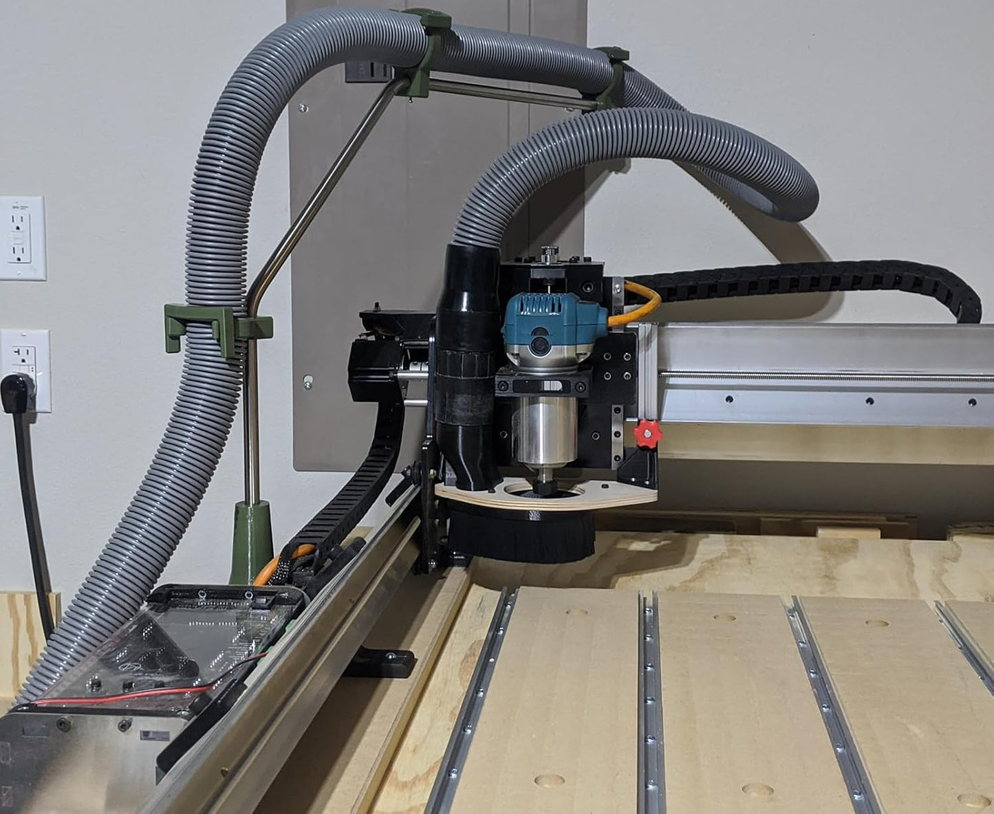 Dust Collection Hose 1.5 in × 5 ft Heavy Duty Flexible PVC Reinforced Thicken Helix Suction Discharge Corrugated Pipe Hose for Fume Dust Collector Fitting Wood Chip Saw (1.5 inch gray hose)