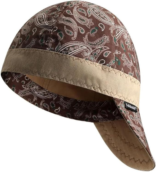 Fullsheild Reversible Welding Cap, Lightweight Cotton Comforts for Safety and Protection, FR 6 Pannel Printed Caps