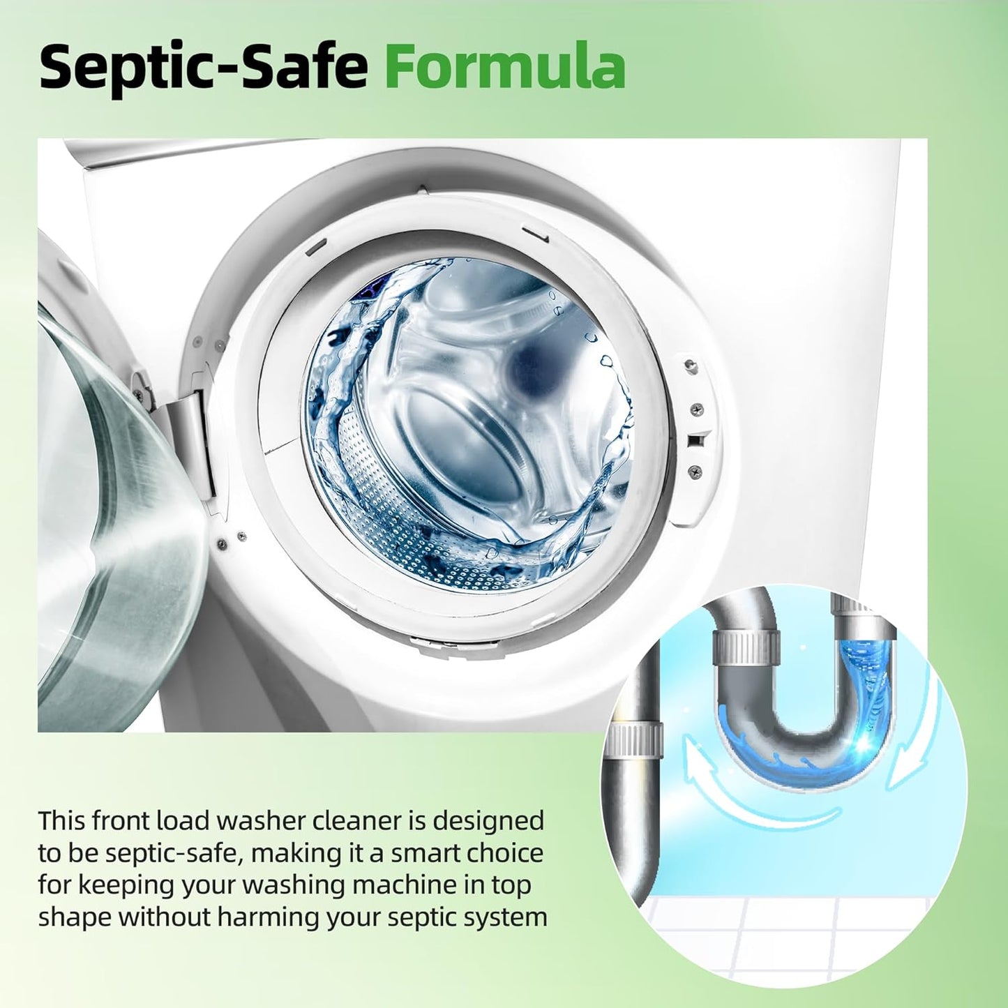 (30-Pack) Laundry Machine Cleaner, Washer Cleaner, for Front-Loaders, Top-Loaders, HE Machines, Easily Removes Residue, Septic Safe, Over a 12-Month Supply