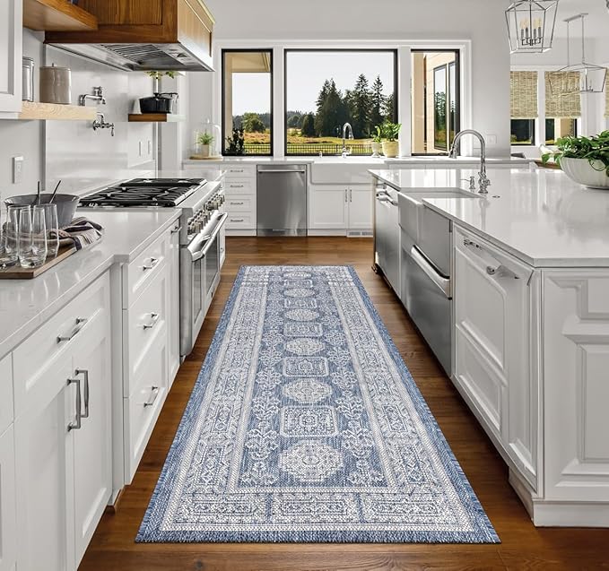 Keen Home Design Terrace Outdoor Runner Rug - 2x6 Washable Indoor/Outdoor Rug for Patio, Kitchen, Balcony, Beach, Garden, Deck and Porch, Size: 2'2"x5'7"