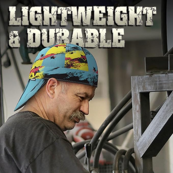 YESWELDER Welding Cap, Bay Style 7-1/8", Heat-Resistant Reversible Durable Protective Welders Cap