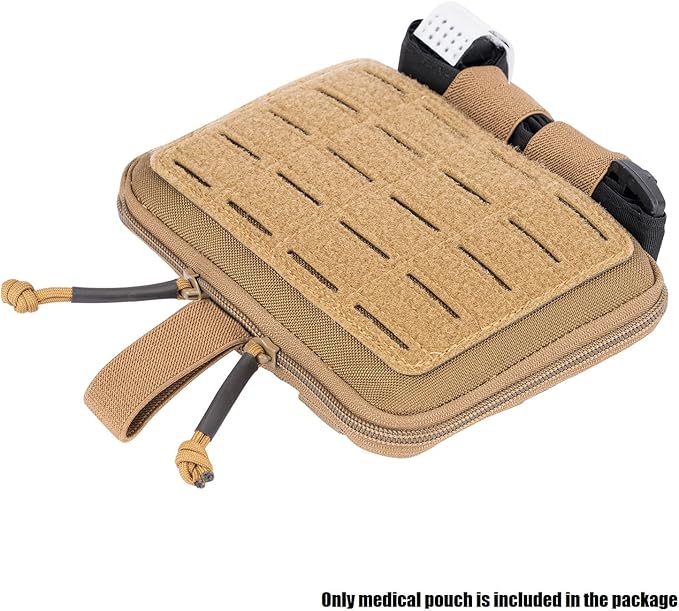 Medical Pouch for Tactical/Duty Belt MOLLE Vest/Pack EMT First Aid Pouch IFAK Utility Pouch Trauma Kit Organizer w/Tourniquet Holder