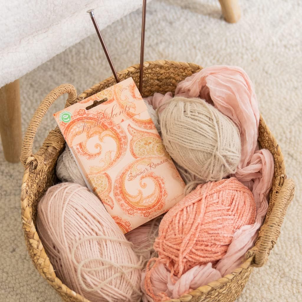 Willowbrook | Fresh Scents Scented Sachet Packet | Summer Romance | Air Freshener Bags for Drawers, Closets, Cars | 6 Pack | Long Lasting Home Fragrance