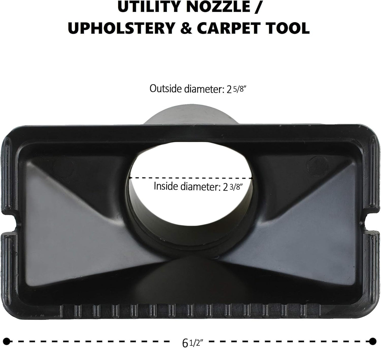 Shop Vac Accessories 2 1/2 inch Attachments (2.5 Wet Dry Vac Accessories - Extension Wands, Floor Brush, Dust Brush, Crevice Tool, Utility Nozzle, and Hose Kit (7-Pack Attachments)