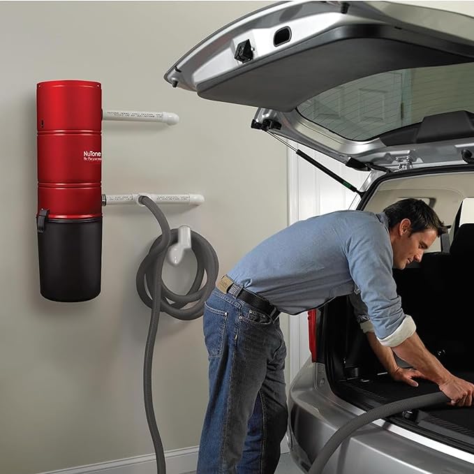 Broan-nutone 650 Air watts Residential Central Vacuum System - Advanced HEPA Filtration with 99.97% dust and microparticle Capture, Anti-Vibration, Powerful Suction