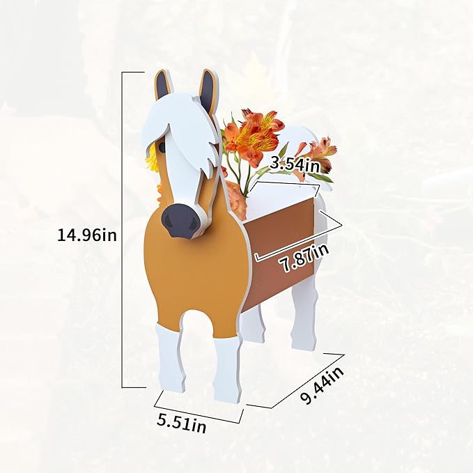 Horse Planter, Pet Shape Garden Pots Plant Pots for Indoor/Outdoor Gardens Decoration, Cute, Surprise Gifts/Souvenirs for Pet Lovers
