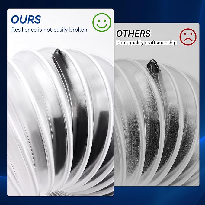 2.5 In x 10 Ft Heavy PVC Dust Collection Hose With 4 Clamps, Puncture Resistant and Flexible Clear Fume Hose With Carbon Steel Wire Coil for Woodworking and Dust System