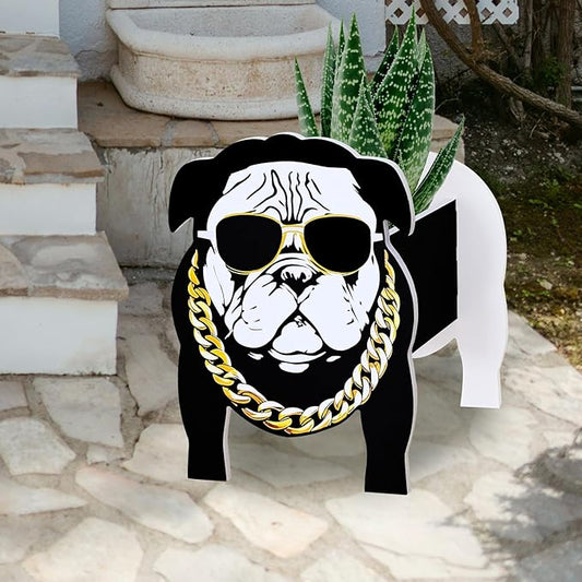 Shar Pei Planter, Pet Shape Garden Pots Plant Pots for Indoor/Outdoor Gardens Decoration, Funny, Surprise Gifts/Souvenirs for Pet Lovers