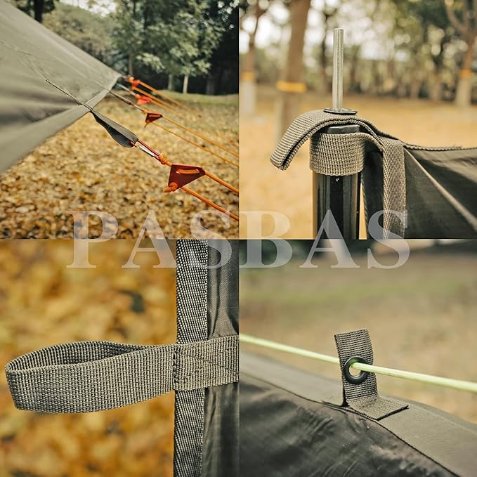 100% Waterproof Camping Shelter, Lightweight Bushcraft Emergency Tarp, 70D Ripstop Nylon 10*13.12ft Olive Drab Sun Shelter Backpacking Protable Can be Used with Car, Tent, Hammock in Hiking, Traveling