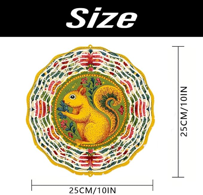 3D Wind Spinner for Garden - 10inch Stainless Steel with Double-Sided UV Printing | High-Resolution Images | Weather-Resistant Outdoor Spinning Decor for Patio, Yard & Gifts