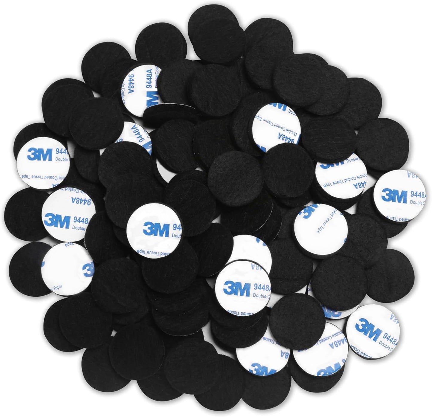 Felt Furniture Pads 120 PCS, Non Slip Self Adhesive Felt Pads Chair Leg Floor Protectors for Furniture Feet Wood Hardwood Floors, 1 inch Round, Black