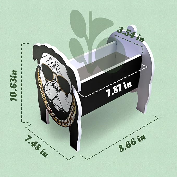 Shar Pei Planter, Pet Shape Garden Pots Plant Pots for Indoor/Outdoor Gardens Decoration, Funny, Surprise Gifts/Souvenirs for Pet Lovers