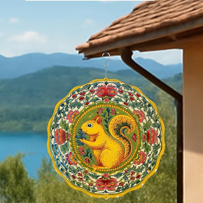 3D Wind Spinner for Garden - 10inch Stainless Steel with Double-Sided UV Printing | High-Resolution Images | Weather-Resistant Outdoor Spinning Decor for Patio, Yard & Gifts