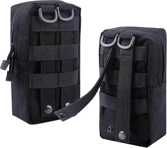 FUNANASUN 2 Pack Molle Pouches Tactical Pouch Small Molle Pouch Compact Water-Resistant EDC Pouch Molle Bag