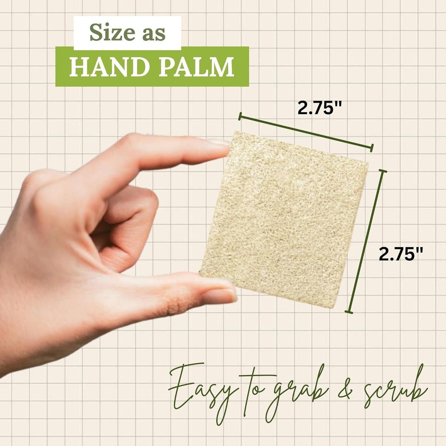 Natural Loofah Dish Sponge (Pack 30) Multipurpose Dish Sponges - 100% Biodegradable Compostable Dishwashing Scouring Pad Zero Waste (2.75" x 2.75" Each)