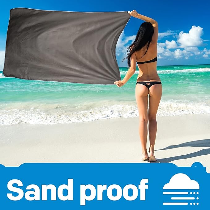 HOEAAS 2 Pack Microfiber Camping Towels, Quick Dry Towel, Super Absorbent Ultra Compact Travel Towel Soft Lightweight Sports Towel for Sweat Fast Drying Towels for Pool,Gym,Hiking,Backpacking,Fitness