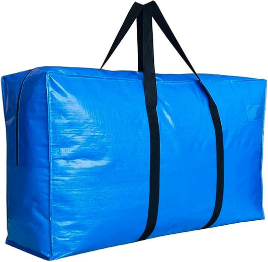 194 Gallon Extra Large Storage Bags, Jumbo Moving Storage Bags, Foldable Big Bue Waterproof Outdoor Patio Cushion Storage Bag, 68x30x22inch - 1PACK