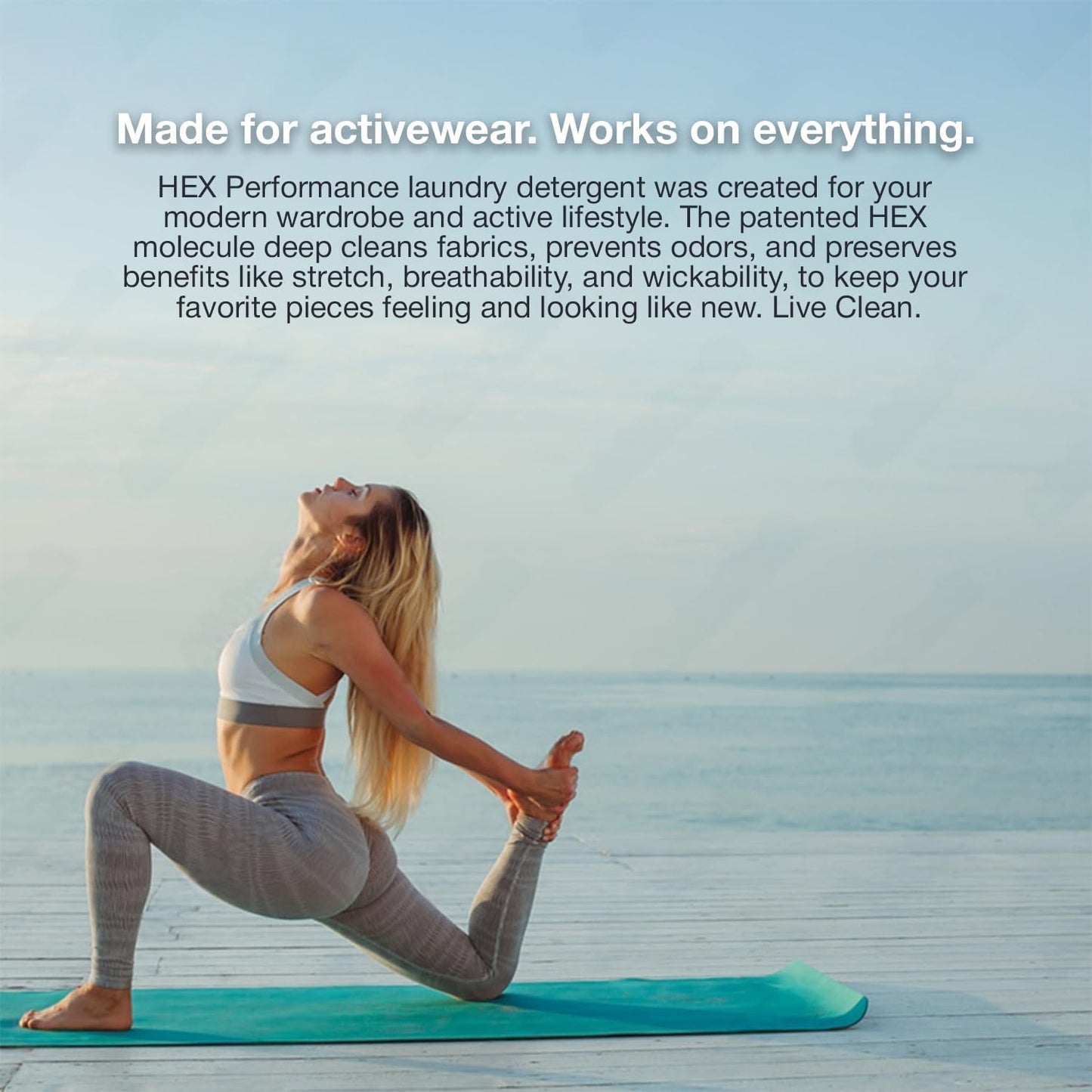 HEX Performance Laundry Packs, Fresh, 75ct - Designed for Activewear, Eco-Friendly, Concentrated Formula