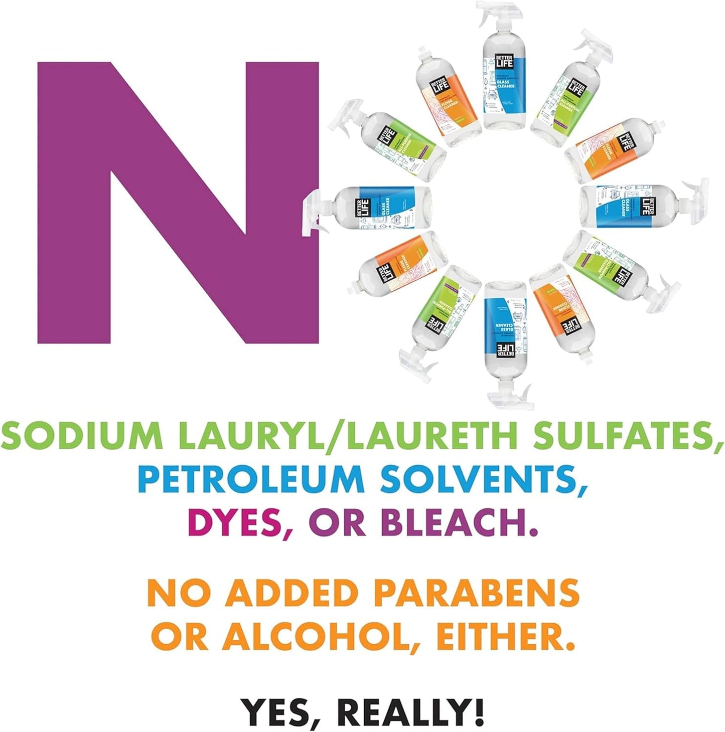 Better Life All Purpose Cleaner Concentrate- Multipurpose Home and Kitchen Cleaner for Glass, Countertops, Appliances, Upholstery & More - 32oz Unscented Concentrate