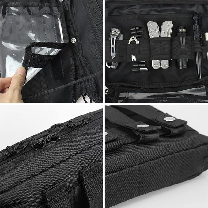 WYNEX Tactical Admin Molle Pouch, Medical EDC EMT Utility Bag Shell Design Attachment Pouches 1000D Nylon Hiking Belt Bags