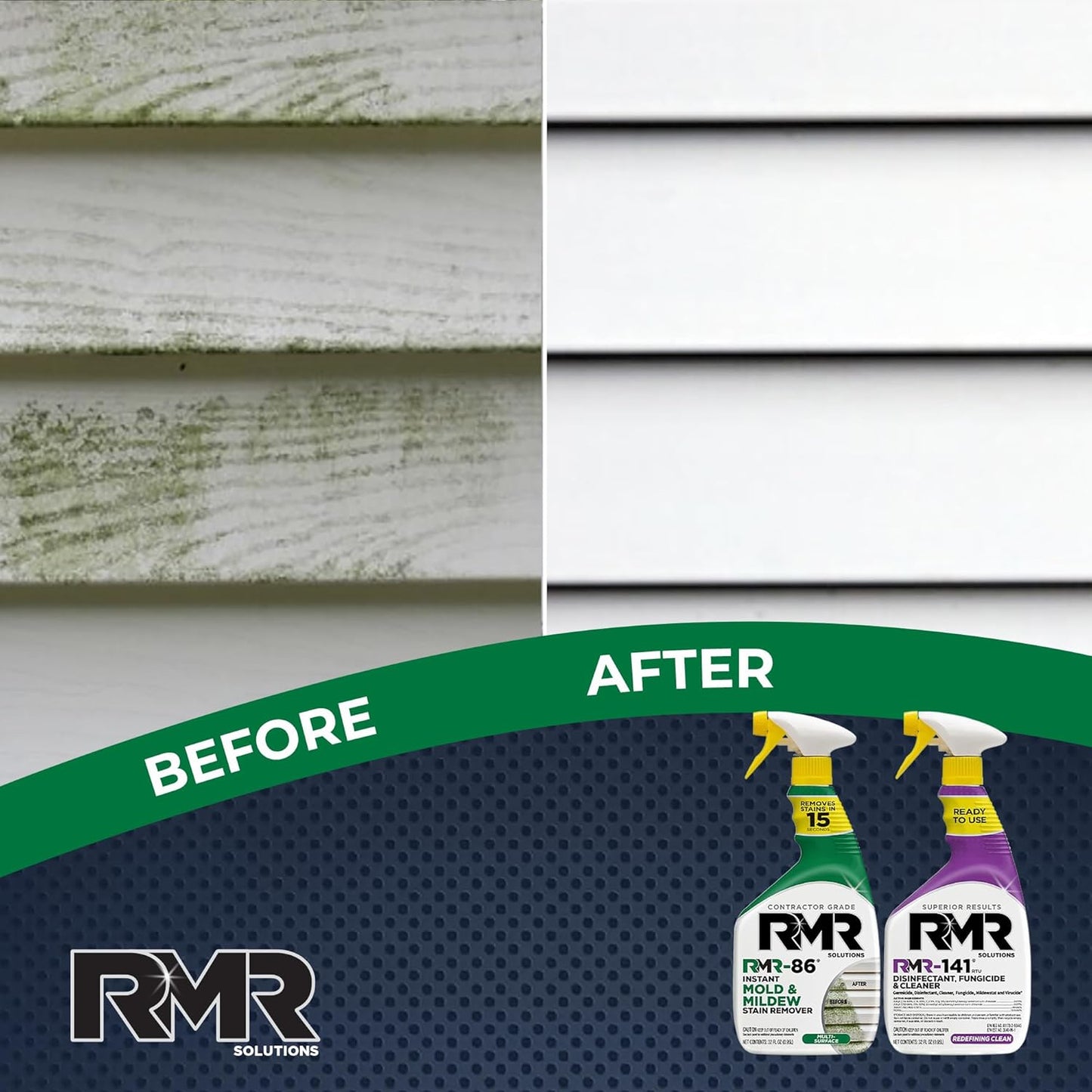 RMR Brands DIY Mold Remover Bundle - Complete Mold Killer & Stain Remover Bundle - Mold and Mildew Prevention Kit, Disinfectant Spray, Includes 2-32 Ounce Bottles