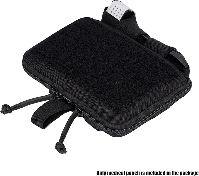 Medical Pouch for Tactical/Duty Belt MOLLE Vest/Pack EMT First Aid Pouch IFAK Utility Pouch Trauma Kit Organizer w/Tourniquet Holder