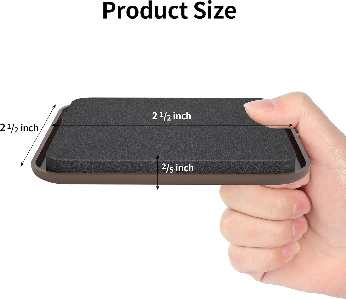 Yelanon Square Furniture Sliders – 16 PCS 2.5" Floor Protectors for Furniture - Furniture Movers Sliders – Protects Floors from Scratches-Brown