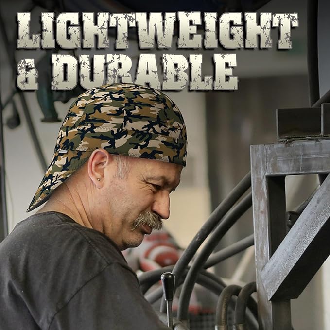 YESWELDER Welding Cap, Camouflage Style 7-3/8", Heat-Resistant Reversible Durable Protective Welders Cap