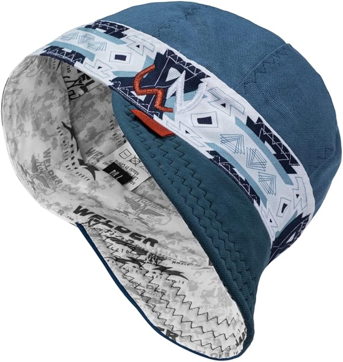 Welder Nation 8 Panel 10 oz Welding Premium Cap 100% Cotton Interior & Duck Canvas Exterior - Protective Durable Heavy-Duty