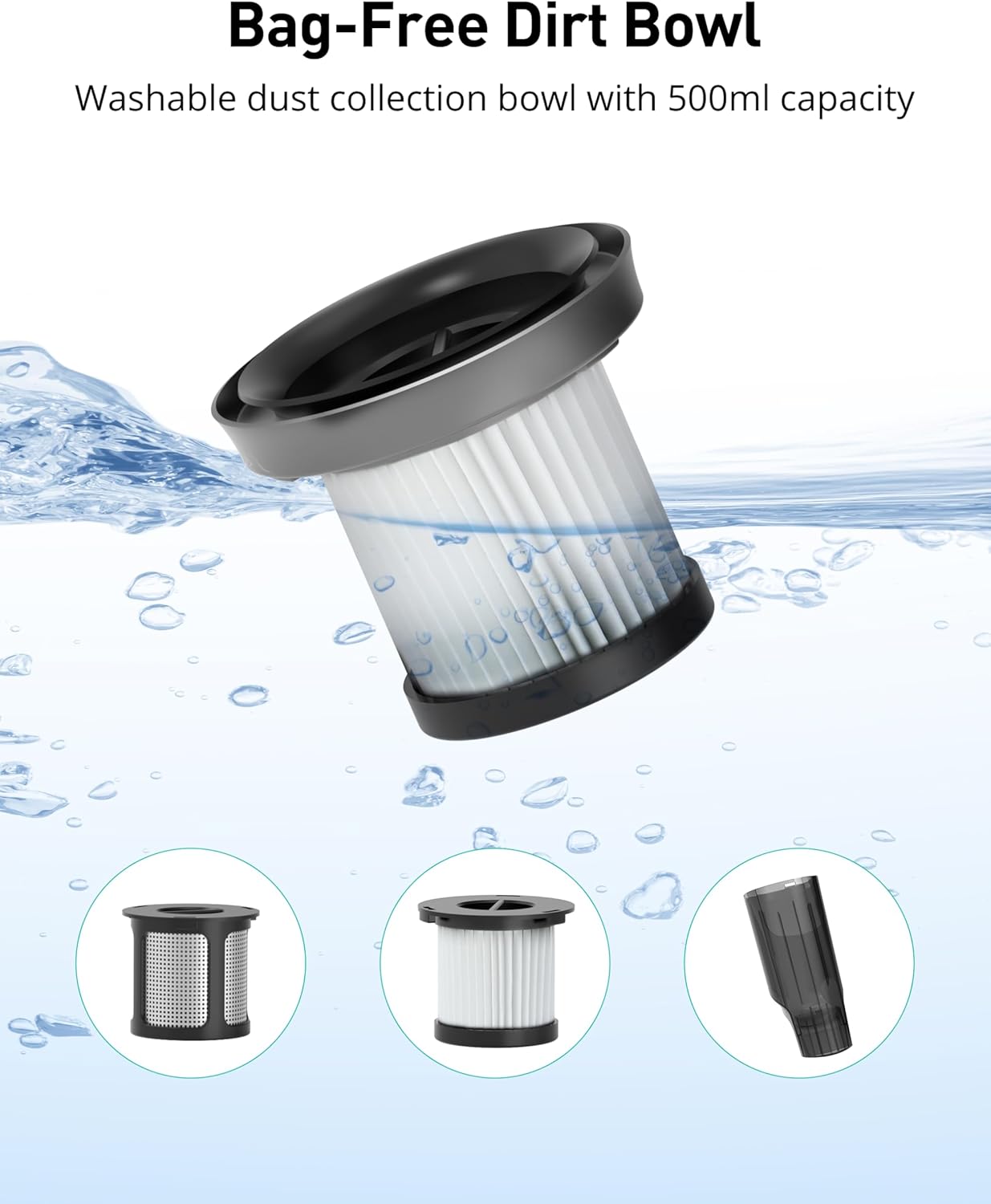 Successor Handheld Vacuum, Cordless Vacuum 15KPA Powerful Car Vacuums, Rechargeable, Charging Dock, Ergonomic Handle, 2-in-1 Crevice Tool, Portable Handheld Vacuums with 2-Speed for Car