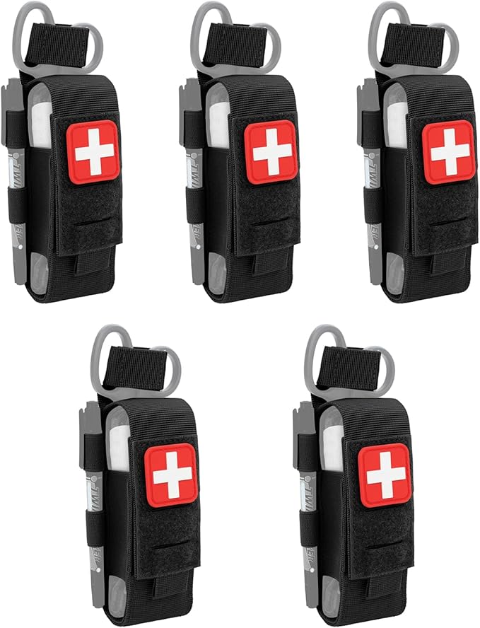 ZZY Tactical Tourniquet Pouch Holder, Molle Medical Shears Pouch EMT Scissors Bag Fit for Tourniquet, EMT Shears, Folding Knife, Outdoor Small Tool Bag Organizer