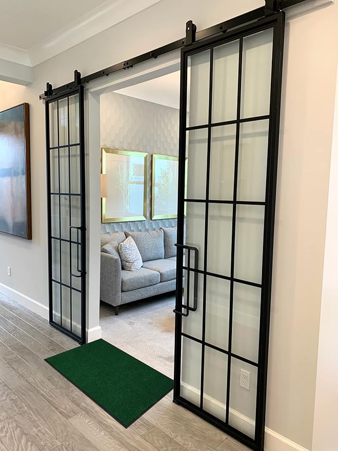 Profile Rubber Door Mat, 60x35inch, Heavy Duty, Entrance Doormat, Indoor and Outdoor, Waterproof, Easy Clean Shoe Scraper, Home Rug Welcome Mats for Entryway, Patio, Porch, Green