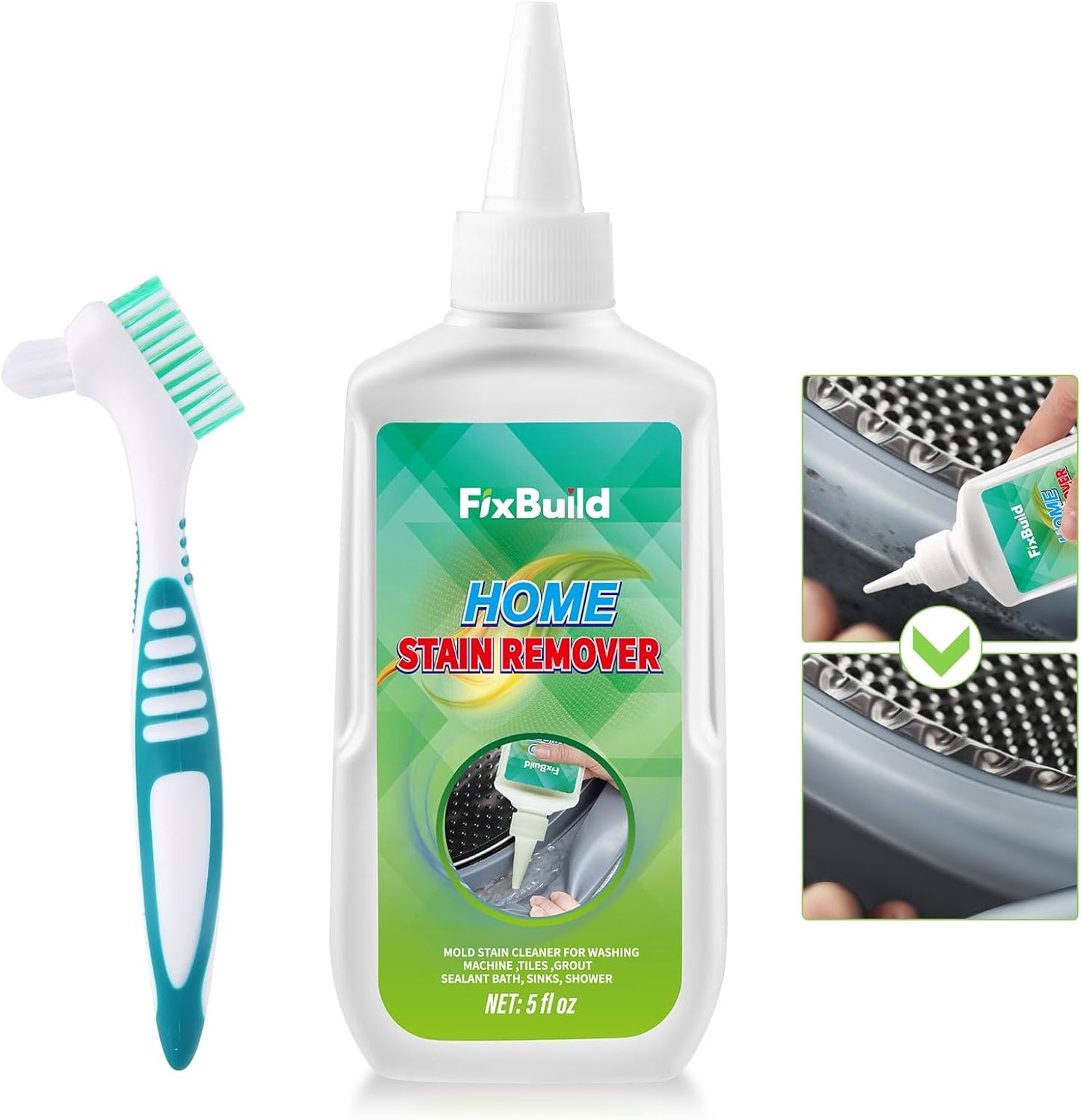 Household Removal Gel, Multi-Purpose Removal Cleaner for Refrigerator Washer Rings, Caulk, 5 FL OZ