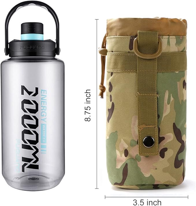 Gogoku 3 Pack Molle Pouch Combo Water Bottle Pouch Holder Tactical Molle Pouches Compact Utility Waist Bag Pack