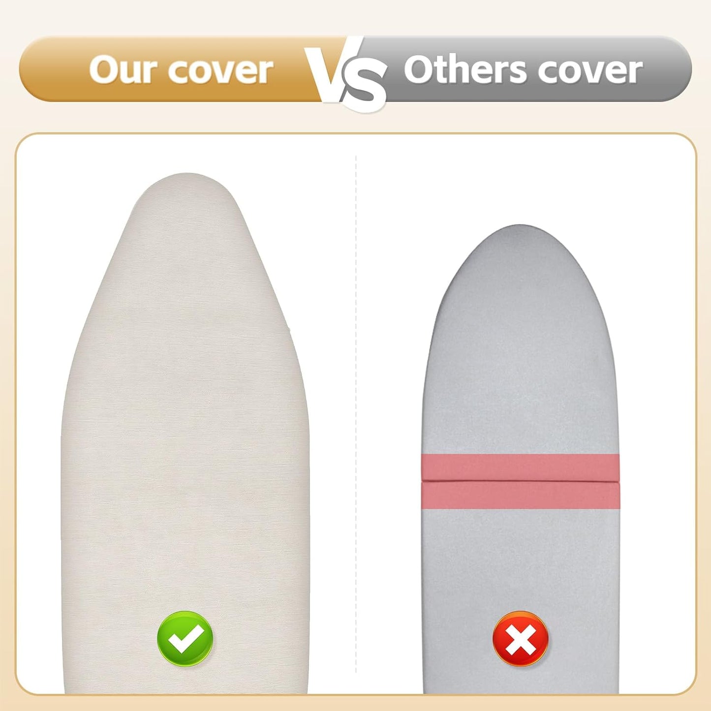 Small Ironing Board Tabletop with Heat Resistant Cover, Compact Mini Ironing Board with Metal mesh Frame, for dorms, aprtment and Travel, Hook for Hanging, Iron Board 30x12, Iron Table Stand Beige