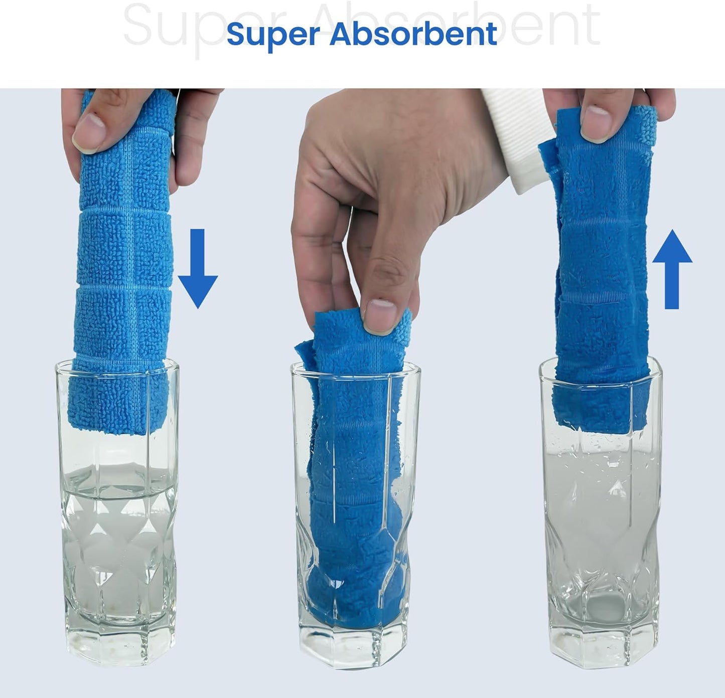 Greenfound Microfiber Cleaning Cloth Roll -80 Pack,Tear Away Towels for Car,Reusable Paper Towels Washable,Super Absorbent,Lint Free Cleaning Rags for House,Kitchen,Window-11.5"×11.5"(Check Blue)