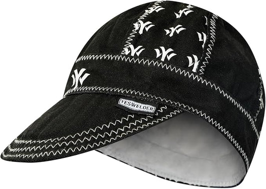 YESWELDER Welding Cap, Style 8", Heat-Resistant Reversible Protective Welders Cap