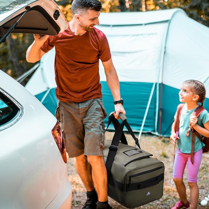 Haimont Water Resistant Backpack Duffle Heavy Duty Convertible Duffle Bag with Backpack Straps for Gym, Sports, Travel, Army Green, 60L