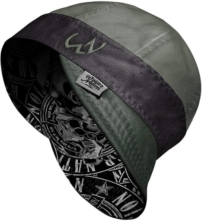 Welder Nation 8 Panel 10 oz Welding Premium Cap 100% Cotton Interior & Duck Canvas Exterior - Protective Durable Heavy-Duty