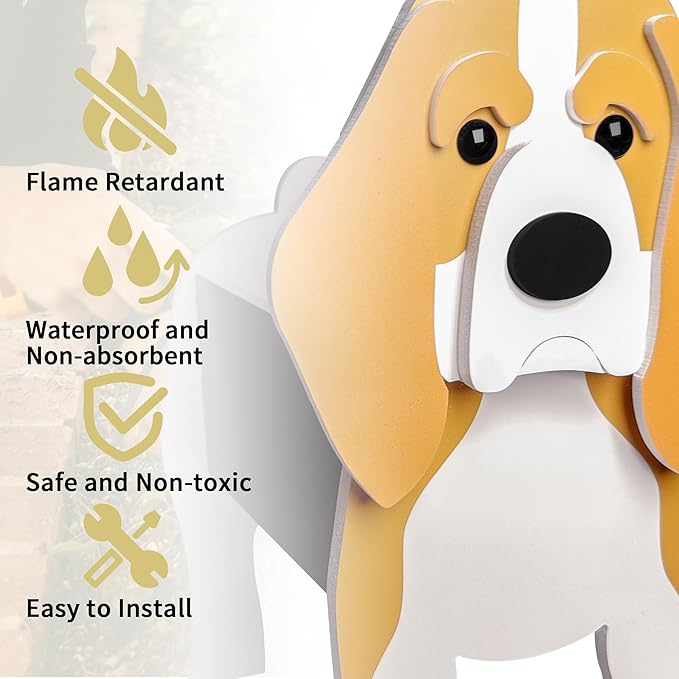 Beagle Dog Planter, Pet Shape Garden Pots Plant Pots for Indoor/Outdoor Gardens Decoration, Cute, Surprise Gifts/Souvenirs for Pet Lovers