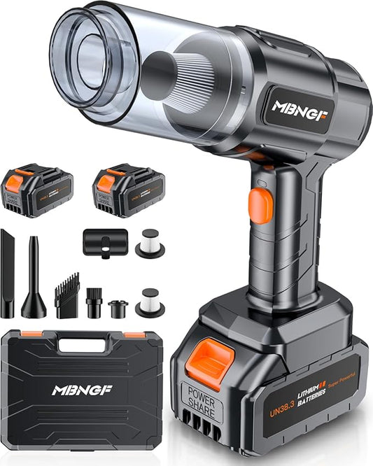 Car Vacuum Portable Cordless, High Power Suction & Blower, Wireless Handheld Vacuum Cleaner for Car, Home, Office, Pet(Deep Dark Black)