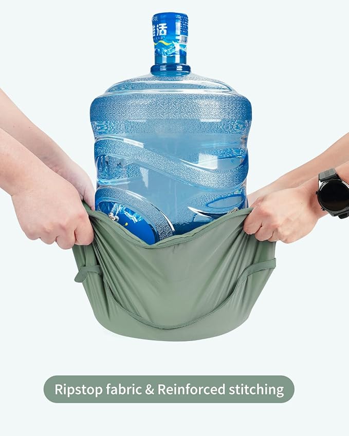 ECOHUB 5 Set Compression Packing Cubes for Suitcases Organiser Bags Set Travel Essentials with Shoe Bags for Travel Tear-resistant Travel Accessories with ID Tag Expandable Packing Bags(Green)